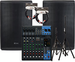 Pack sonorización Yamaha Mg10Xu + 2x Xts12 + Xlr Xlr 6M+ Stand