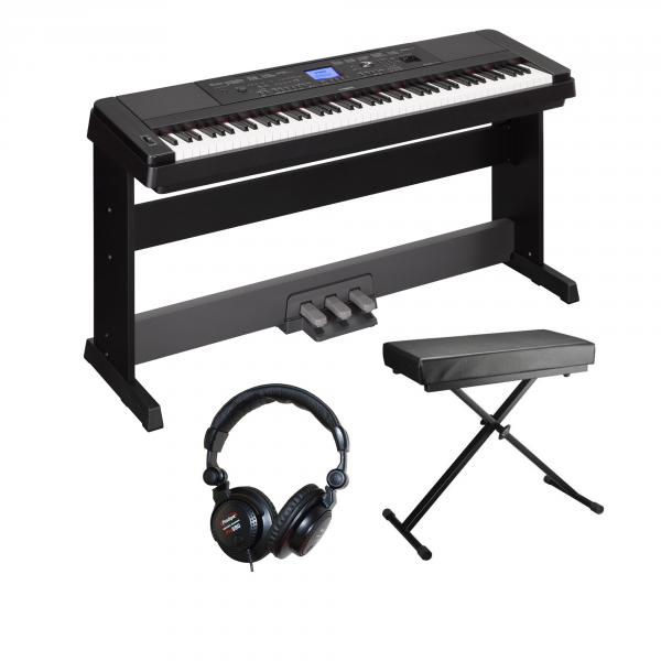 digital con mueble Yamaha DGX660-B + LP7A + Banquette + Casque