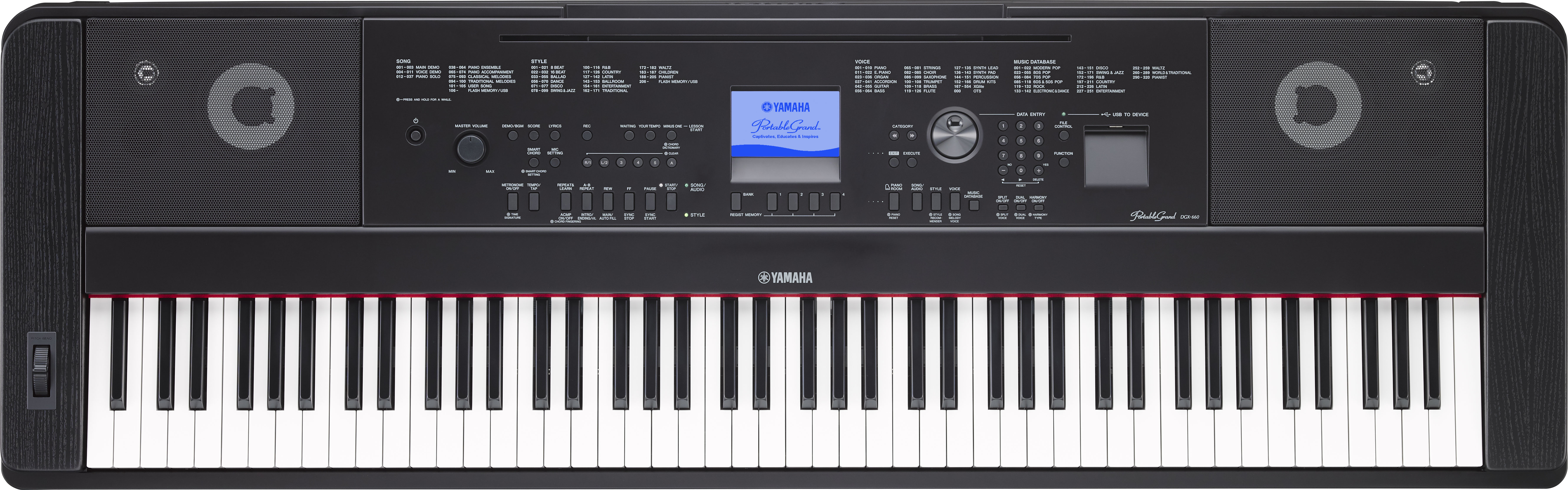 Yamaha Dgx-660 - Black - Piano digital con mueble - Variation 2
