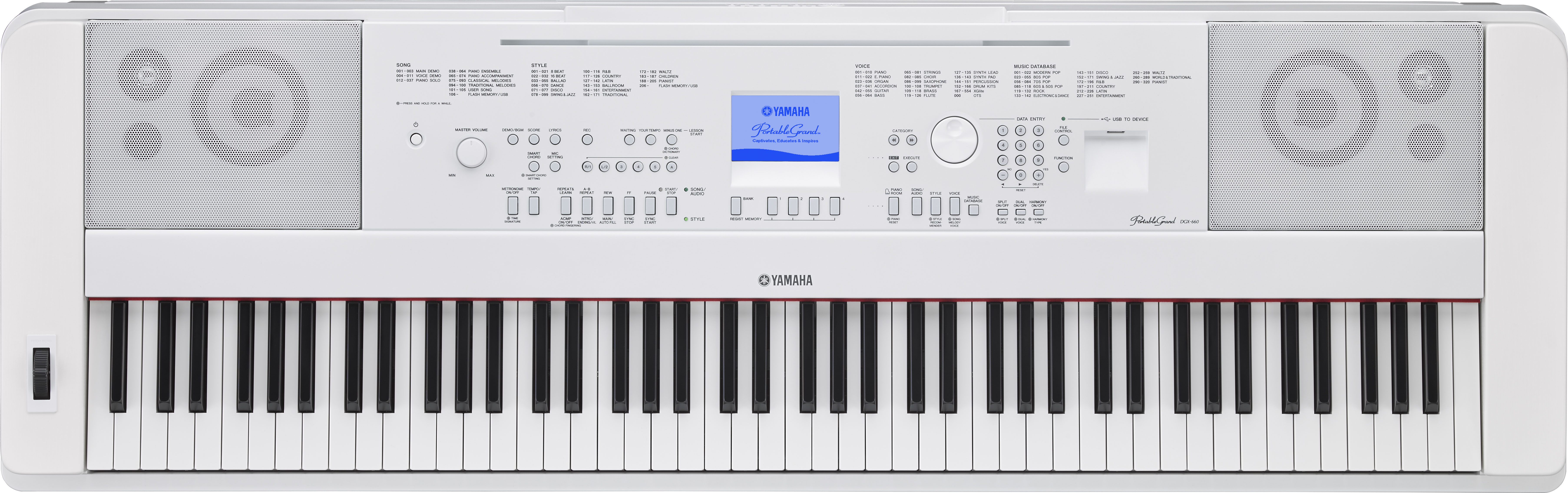 Yamaha Dgx-660 - White - Piano digital con mueble - Variation 2