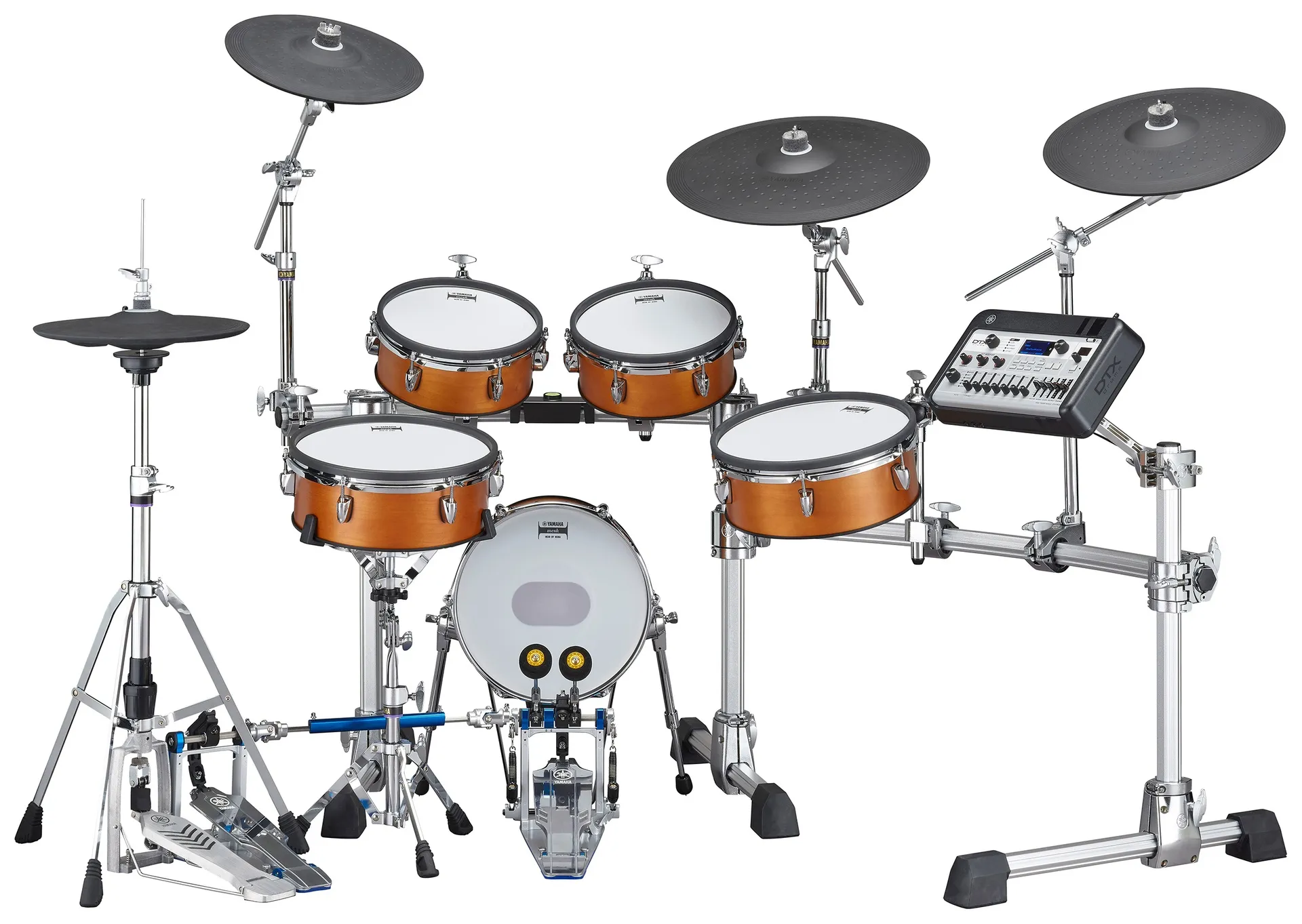 Yamaha Dtx10k-m Real Wood Bundle Complet - X-hp1 + Ds550u + Fp2710a + Vic5a - Drum Promo Set - Variation 1