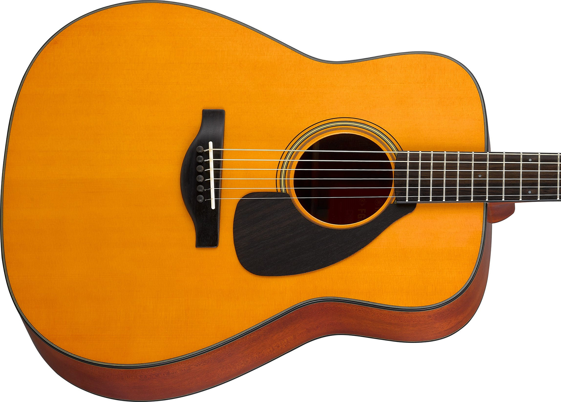 Yamaha Fg5 Red Label Jap Dreadnought Epicea Acajou Eb - Heritage Natural - Guitarra acústica & electro - Variation 2