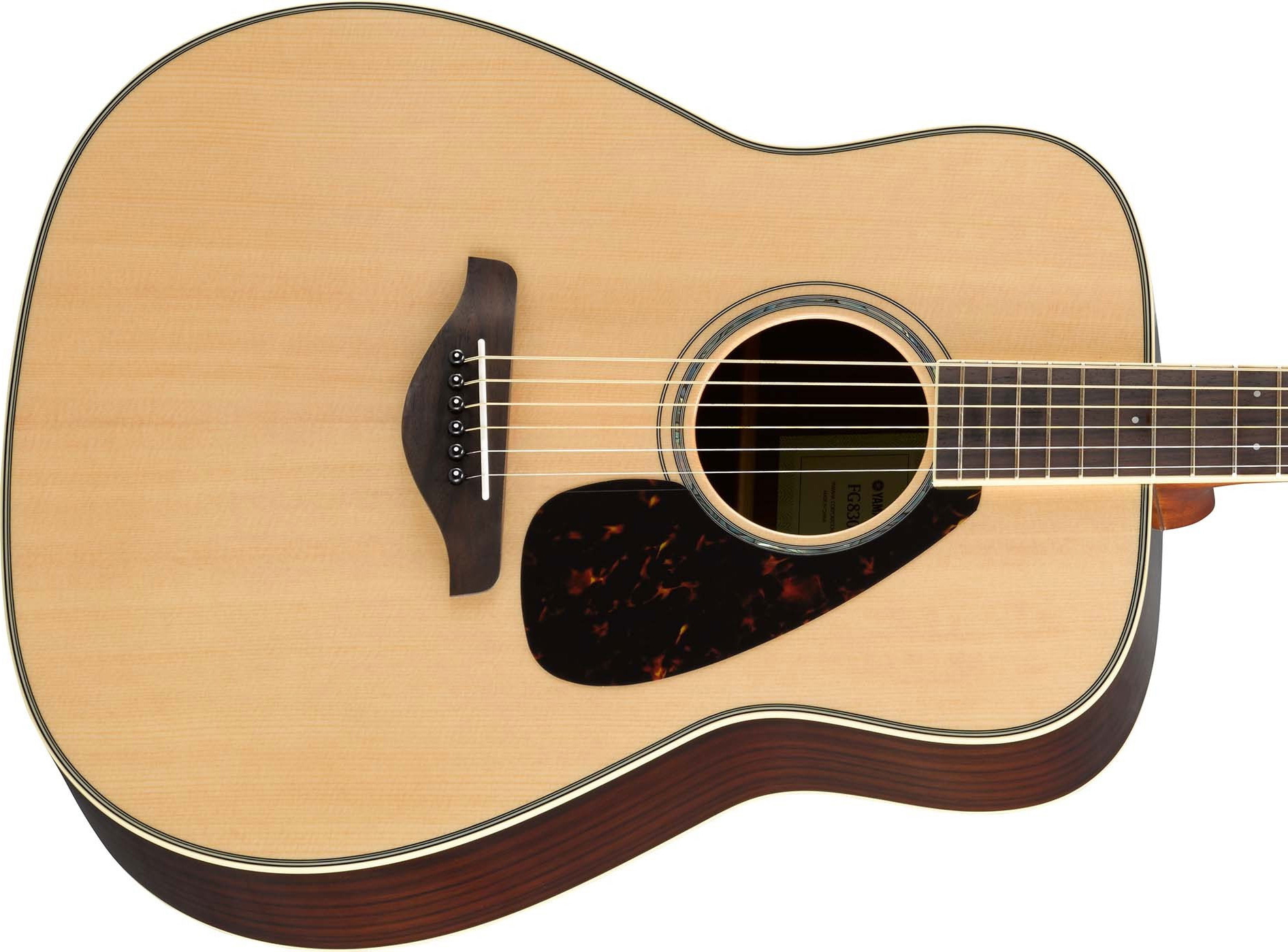 Yamaha Fg830 Nt Dreadnought Epicea Palissandre Rw 2016 - Natural Gloss - Guitarra acústica & electro - Variation 2