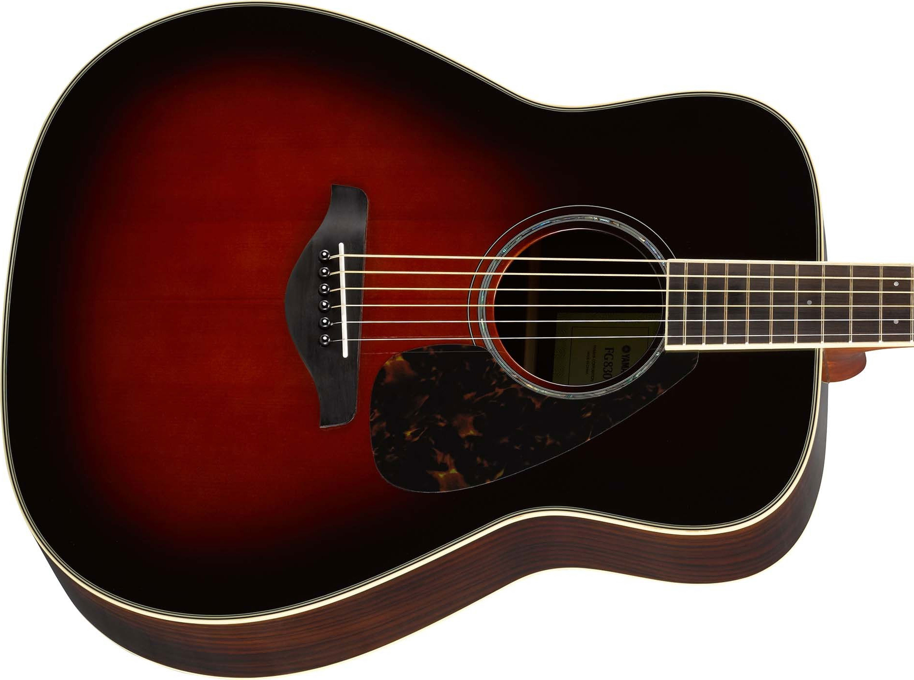 Yamaha Fg830 Tbs Dreadnought Epicea Palissandre Rw 2016 - Tobacco Brown Sunburst - Guitarra acústica & electro - Variation 2