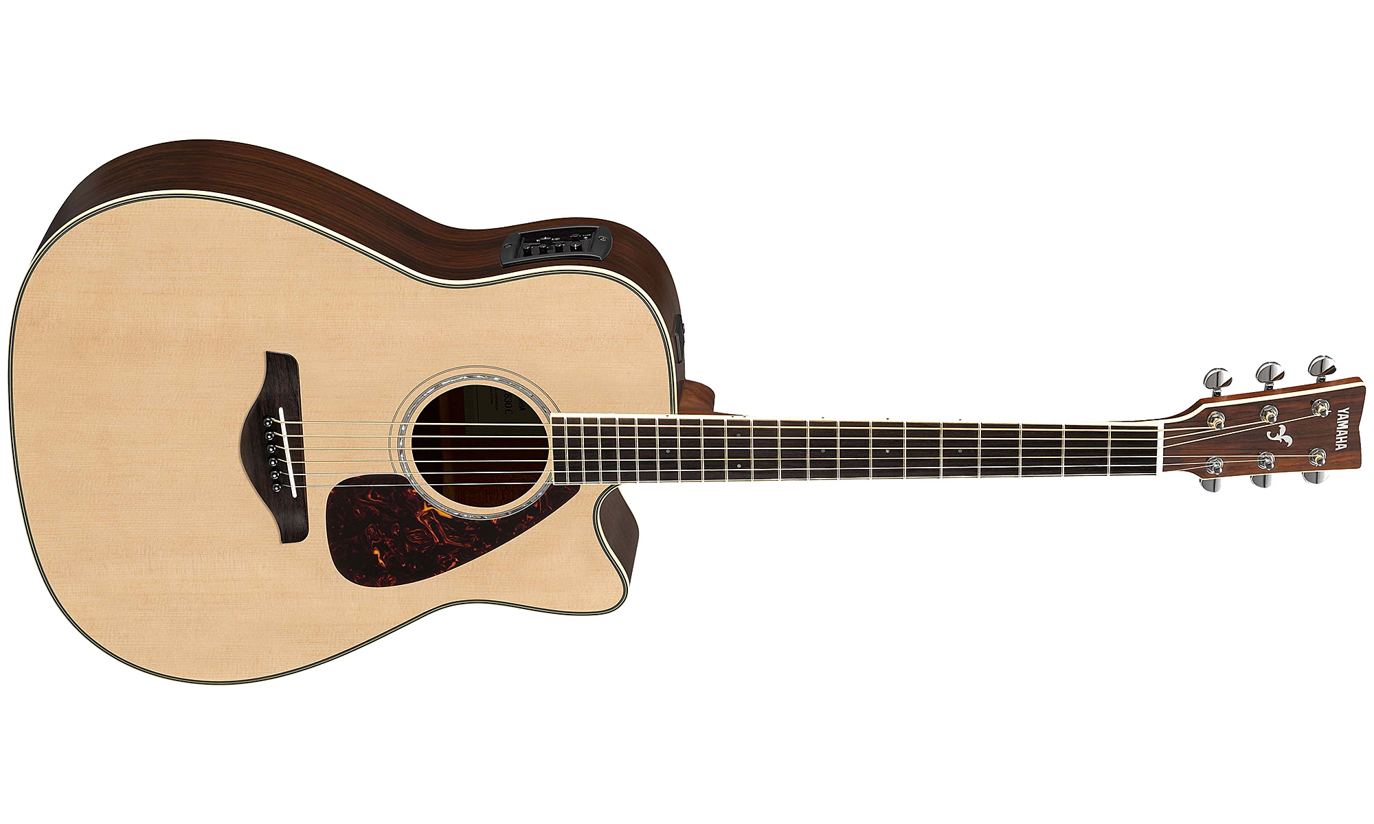 Yamaha Fgx830c Nt Dreadnought Cw Epicea Palissandre Rw 2016 - Natural - Guitarra electro acustica - Variation 1