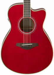 Guitarra folk Yamaha FSC-TA TRANSACOUSTIC - Ruby red