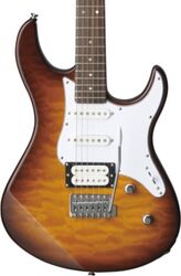 Guitarra eléctrica con forma de str. Yamaha Pacifica 212VQM - Tobacco brown sunburst