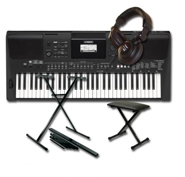 Pianos set Yamaha PSR-E463 + stand X +banquette + casque