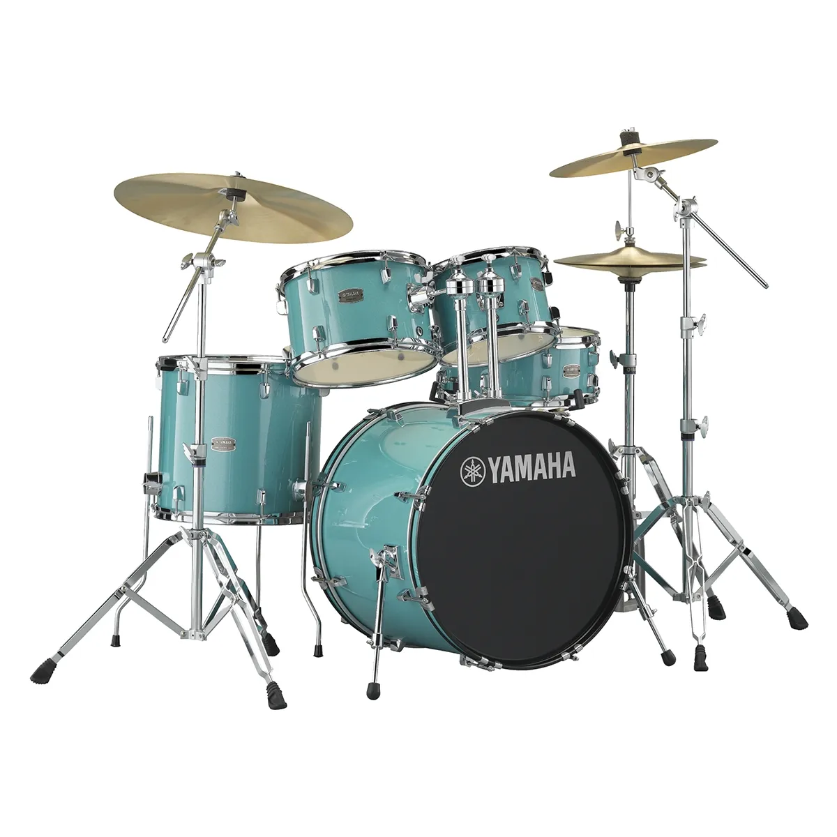 Yamaha Rydeen Fusion 20'' + Set Cymbale Paiste 101 - 5 FÛts - Turquoise Glitter - Batería acústica fusion - Variation 3