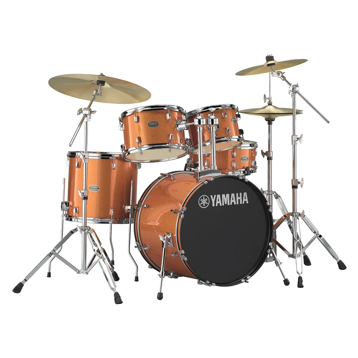 Yamaha Rydeen Fusion 20'' + Set Cymbale Paiste 101 - 5 FÛts - Orange Glitter - Batería acústica fusion - Variation 3