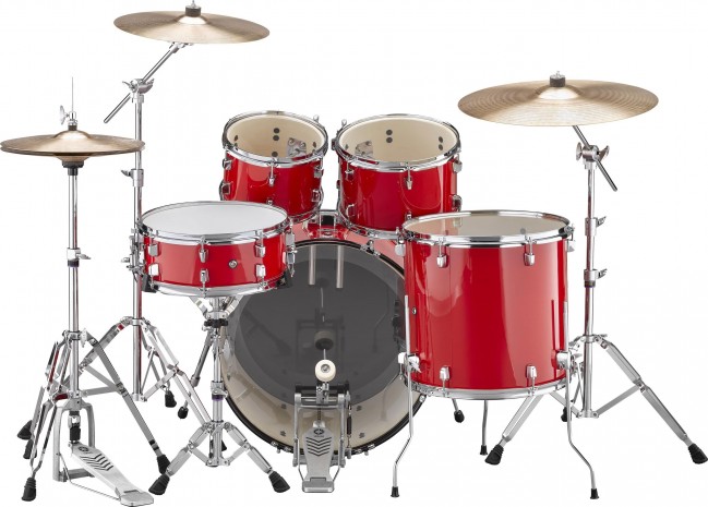 Yamaha Rydeen Stage 22 + Cymbales - 4 FÛts - Hot Red - Batería acústica stage - Variation 1