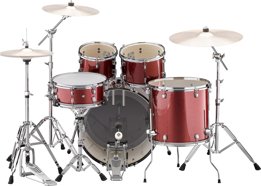 Yamaha Rydeen Stage 22 - 4 FÛts - Burgundy Glitter - Batería acústica fusion - Variation 1