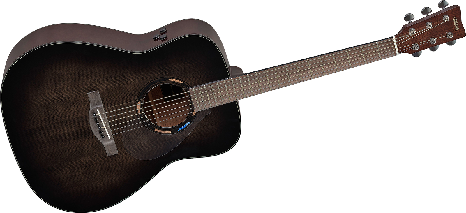 Yamaha Tag1e Transacoustic Dreadnought Epicea Acajou Noy - Translucent Black - Guitarra folk - Variation 1