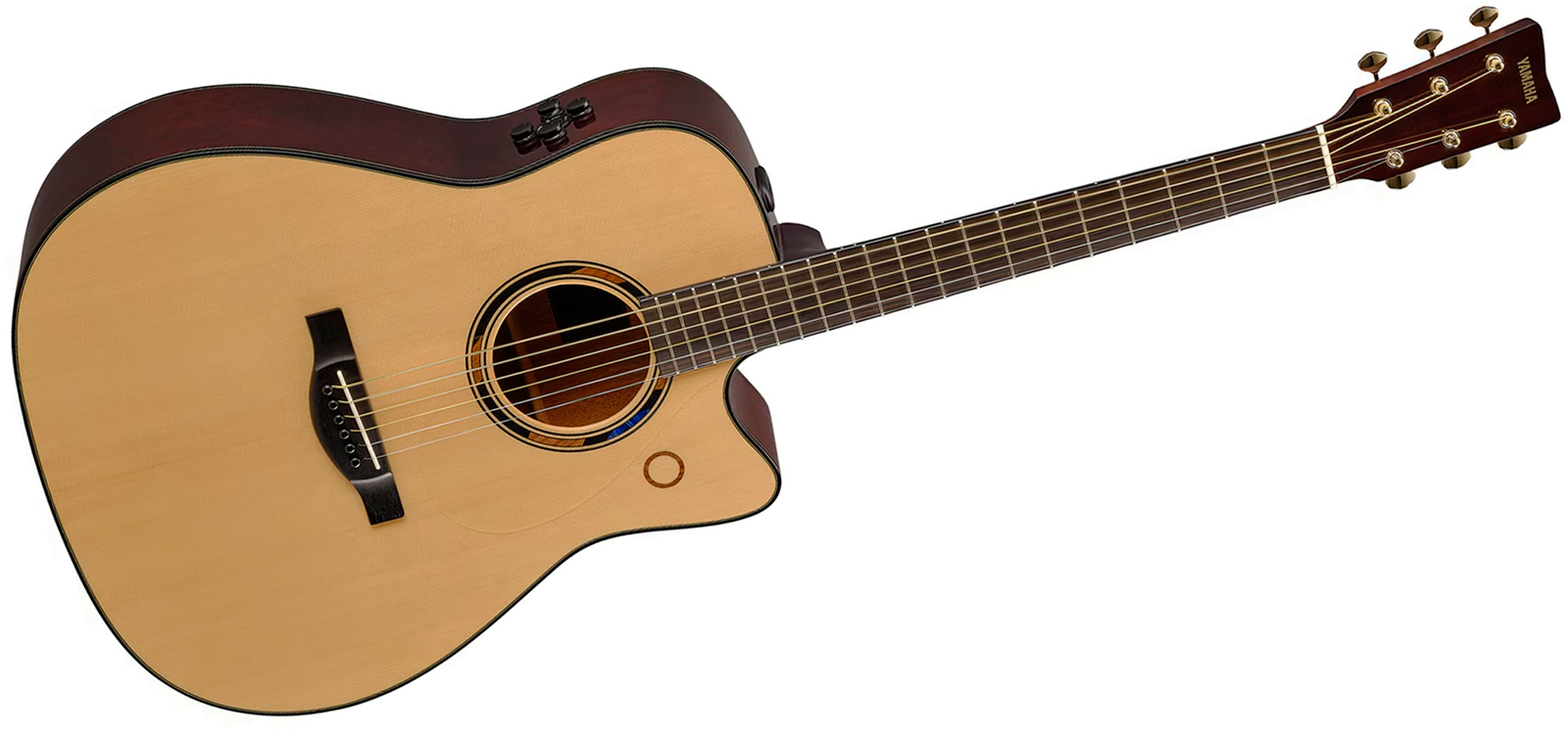 Yamaha Tag3c Transacoustic Dreadnought Cw Epicea Acajou Eb - Natural - Guitarra folk - Variation 1