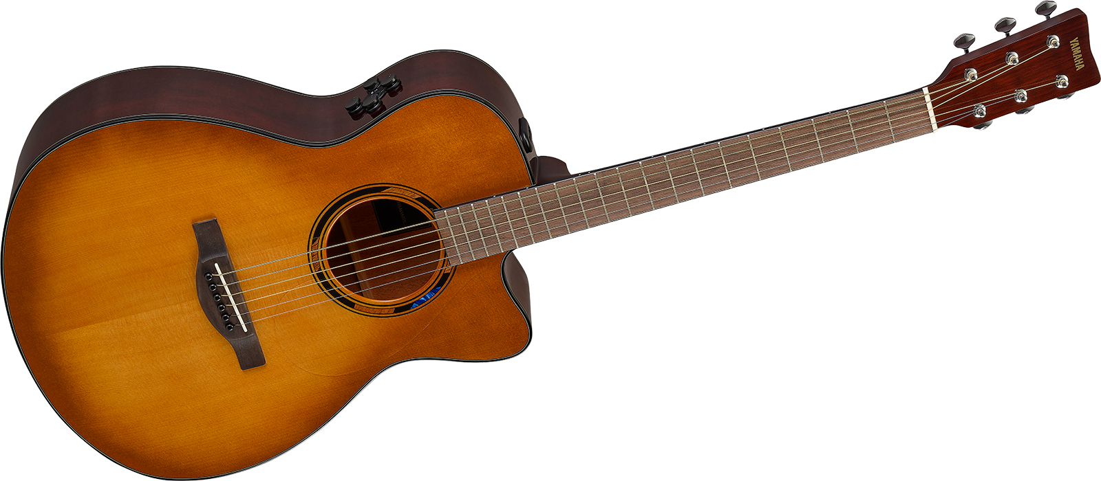 Yamaha Tas1c Transacoustic Concert Epicea Acajou Noy - Sand Burst - Guitarra folk - Variation 1