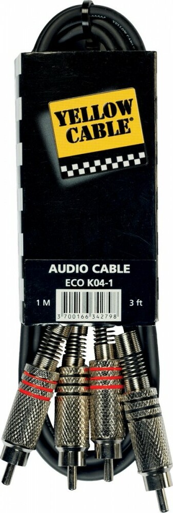 Yellow Cable K04 2 Rca Male Vers 2 Rca Male 3m - Cable - Main picture