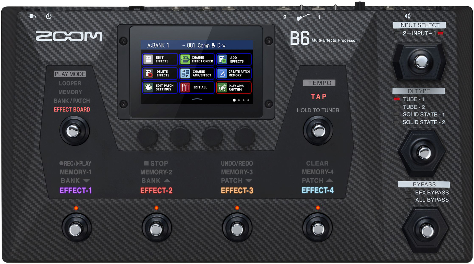 Zoom B6 Multi-effects Bass Processor - Pedalera multiefectos para bajo - Main picture