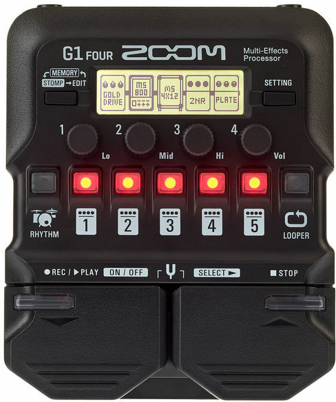 Zoom G1 Four - Simulacion de modelado de amplificador de guitarra - Main picture