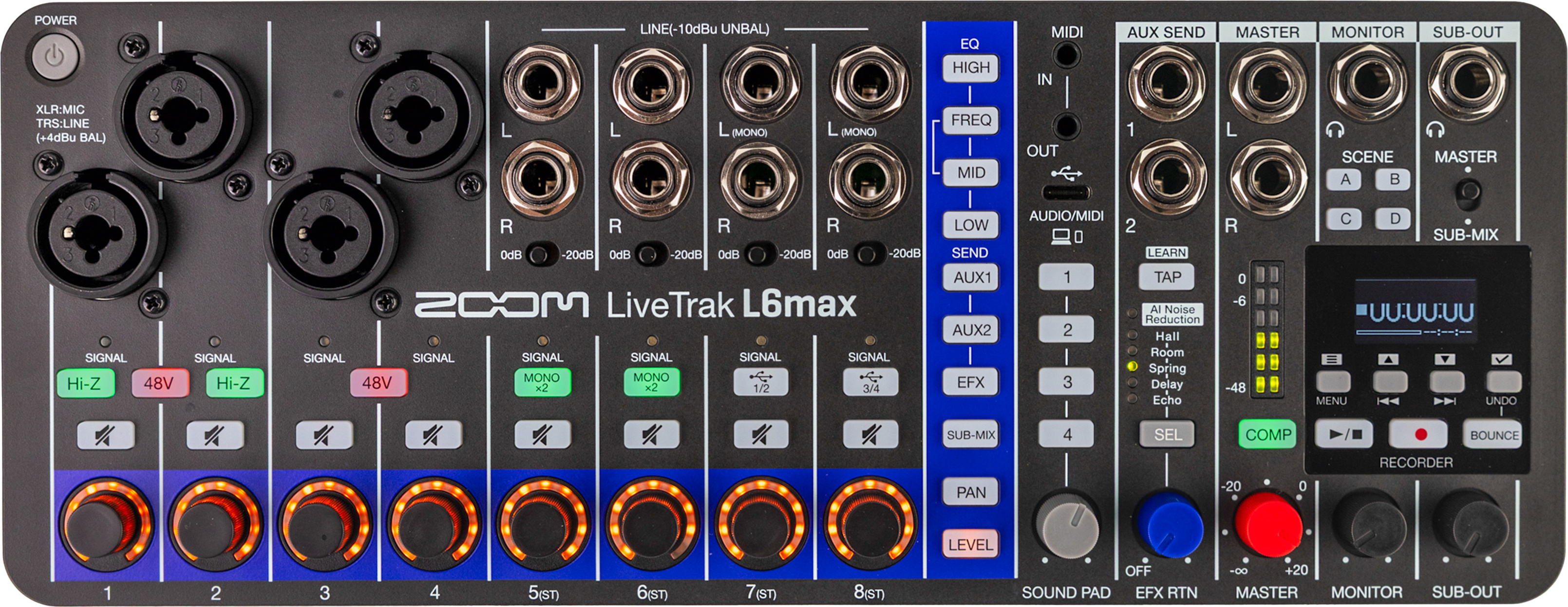 Zoom Livetrak L6max - Mesa de mezcla analógica - Main picture