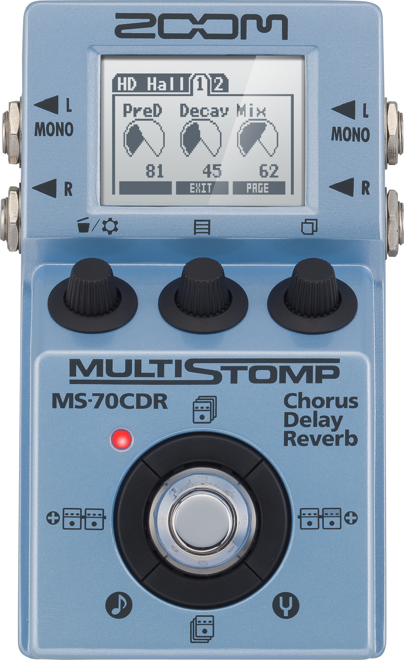 Zoom Ms-70cdr Multistomp - Pedal de chorus / flanger / phaser / modulación / trémolo - Main picture