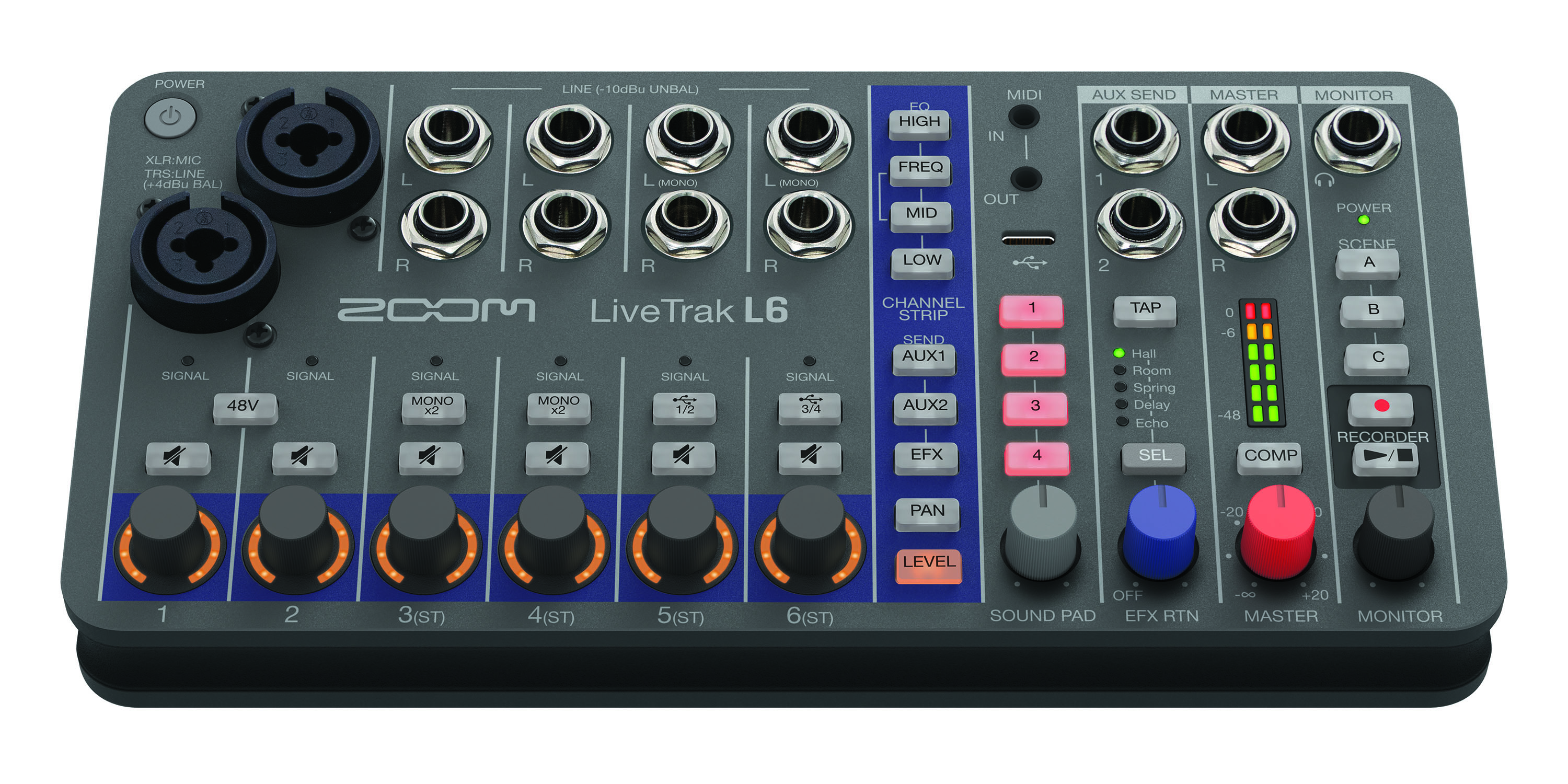 Zoom Livetrak L6 - Mesa de mezcla analógica - Variation 3